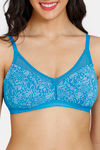 Zivame Sun's Bird Double Layered Non Wired 3/4th Coverage T-Shirt Bra - Methyl Blue — thumbnail 4